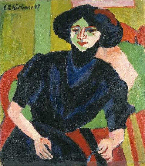 Ernst Ludwig Kirchner Portrait of a Woman Spain oil painting art